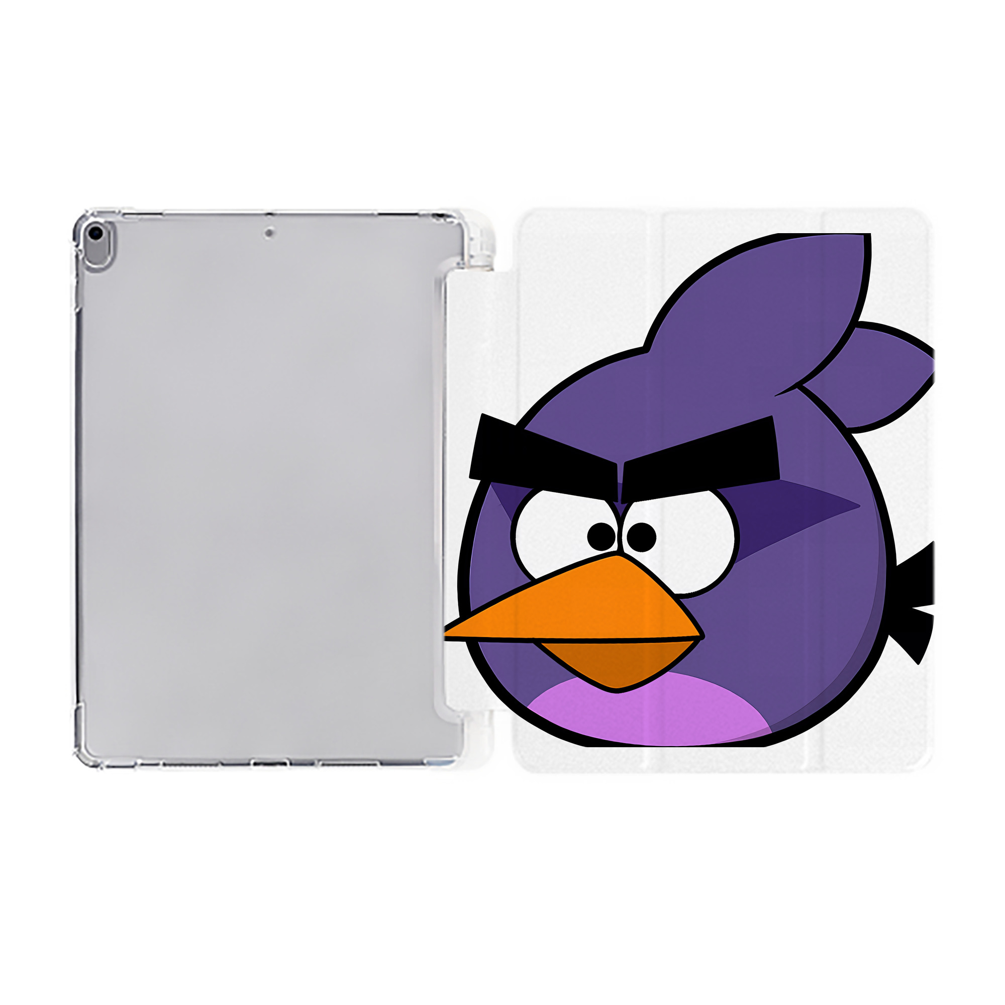（画像用） Angry Birds アングリーバード IPad ケース ペン収納付き 三つ折りスタンド PUレザー×シリコン 対応機種9.5/10.5/10.9インチ